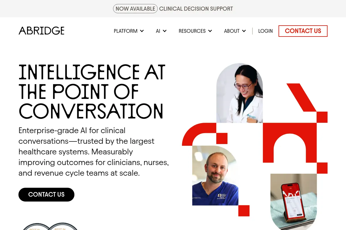 Abridge website preview