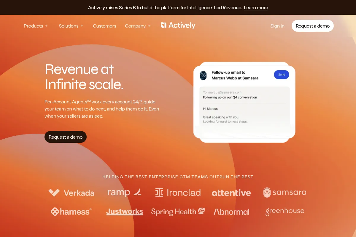 Actively website preview