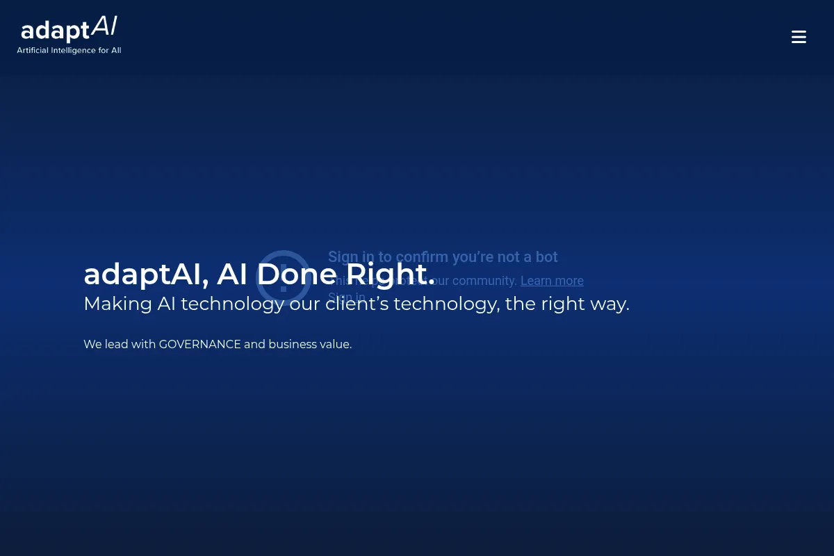 adaptAI website preview
