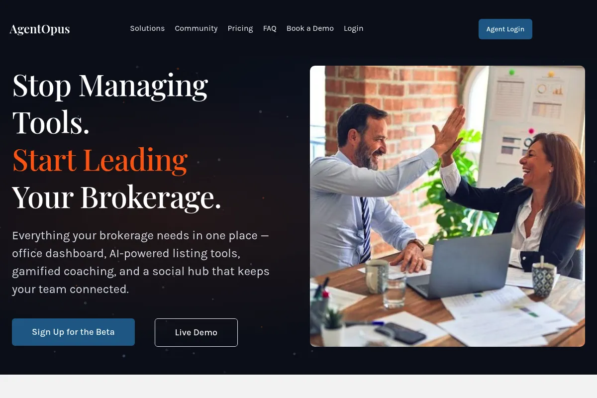 AgentOpus website preview