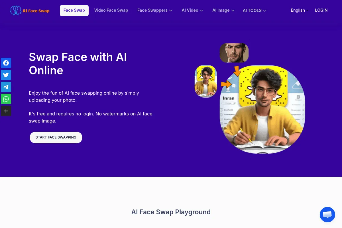 AI Face Swap (aifaceswap.io) website preview