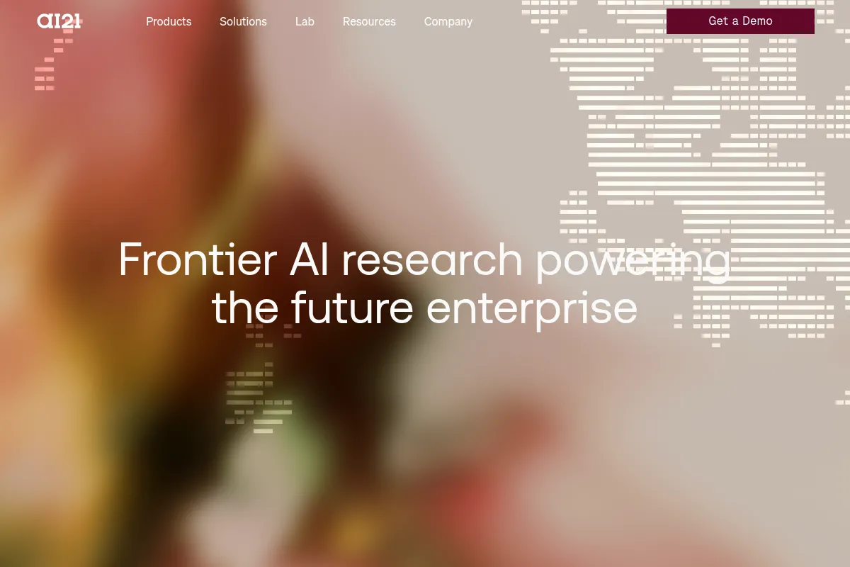 AI21 Labs website preview