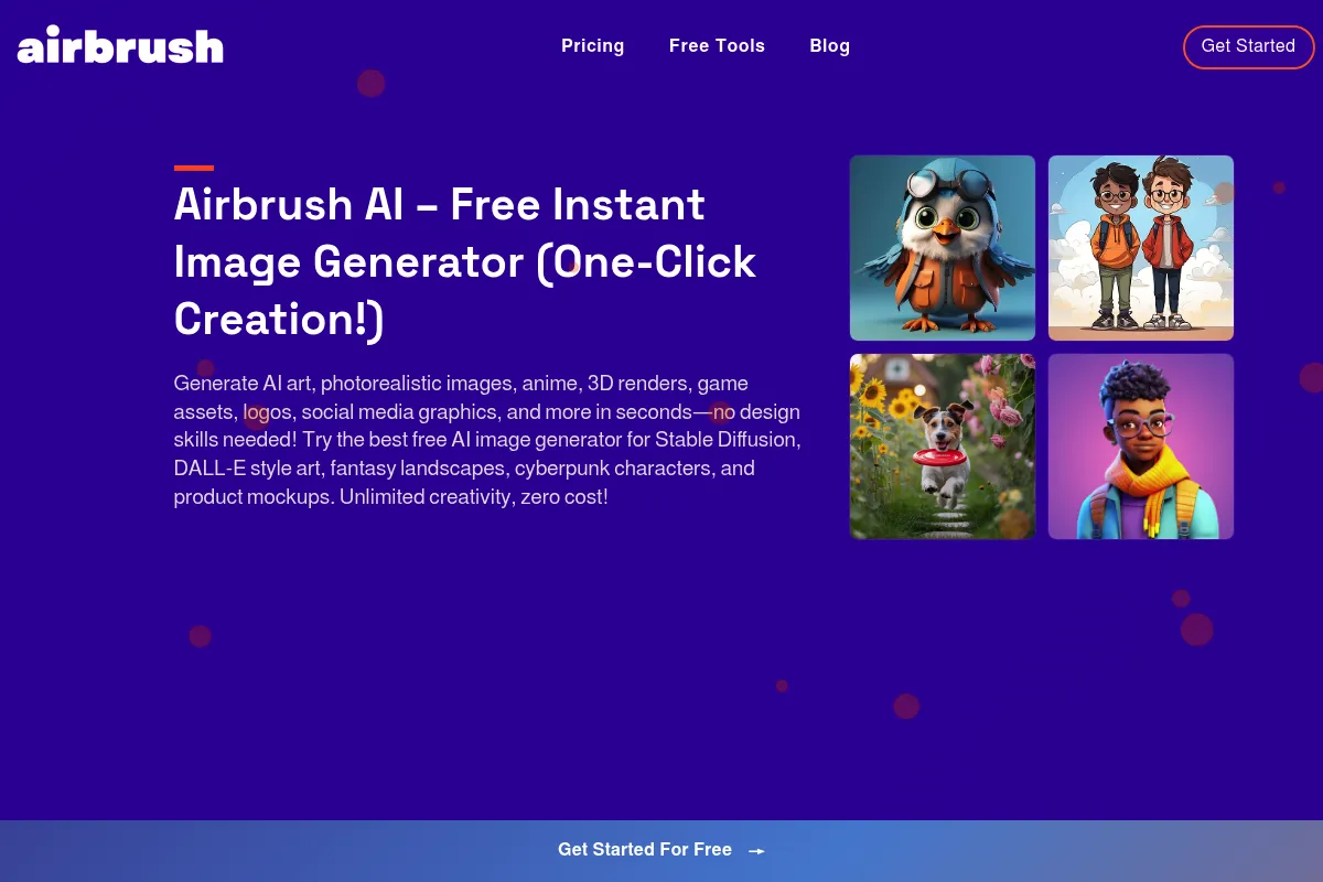 AirBrush website preview