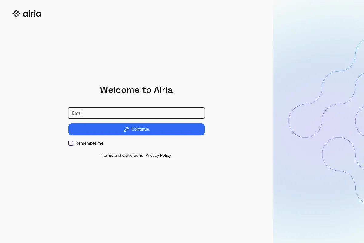 Airia website preview