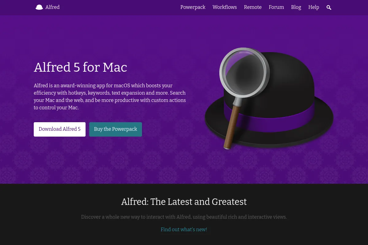 Alfred website preview