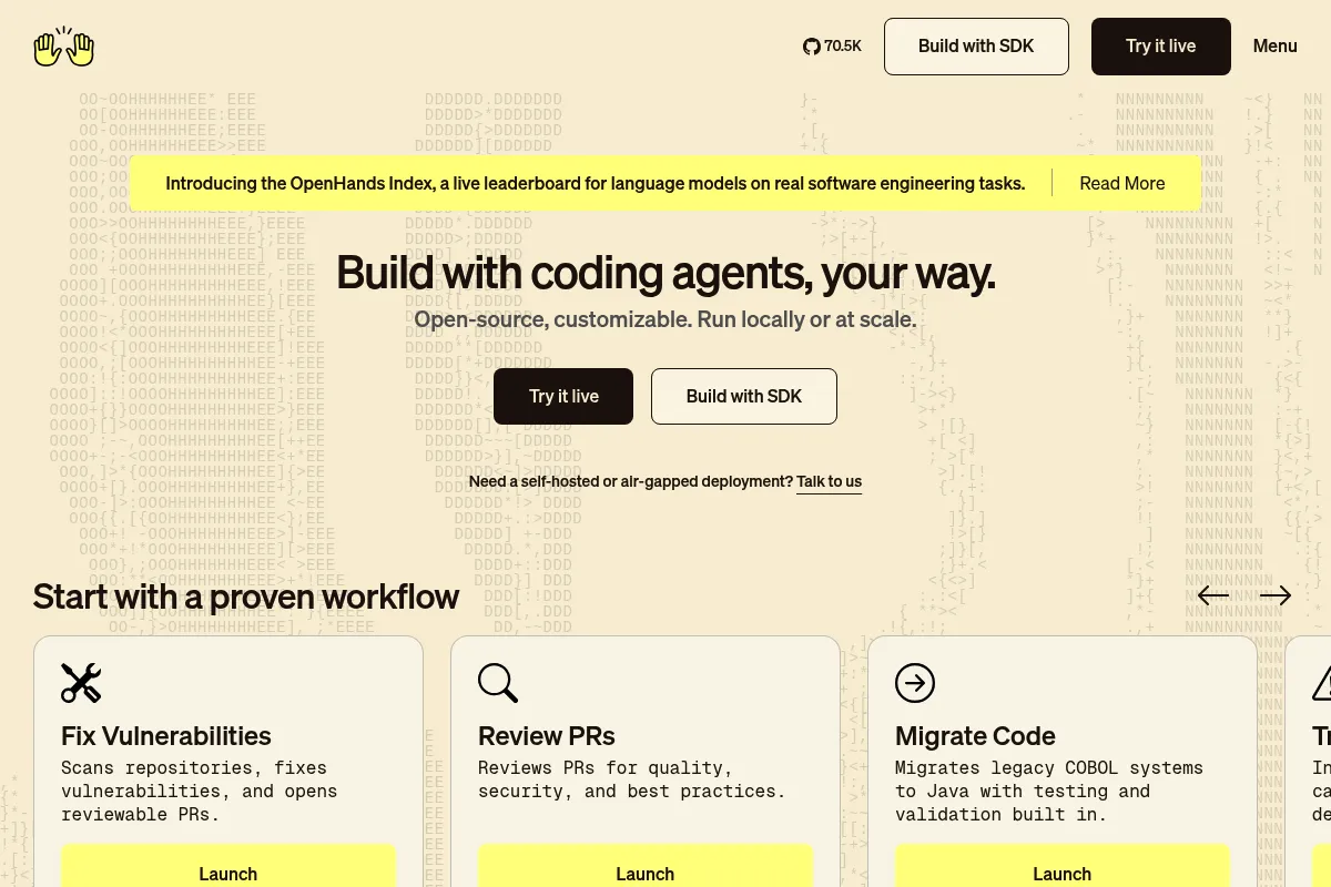 All Hands AI website preview