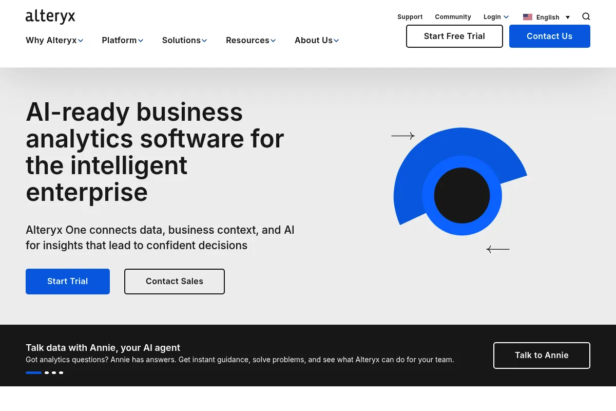 Alteryx website preview