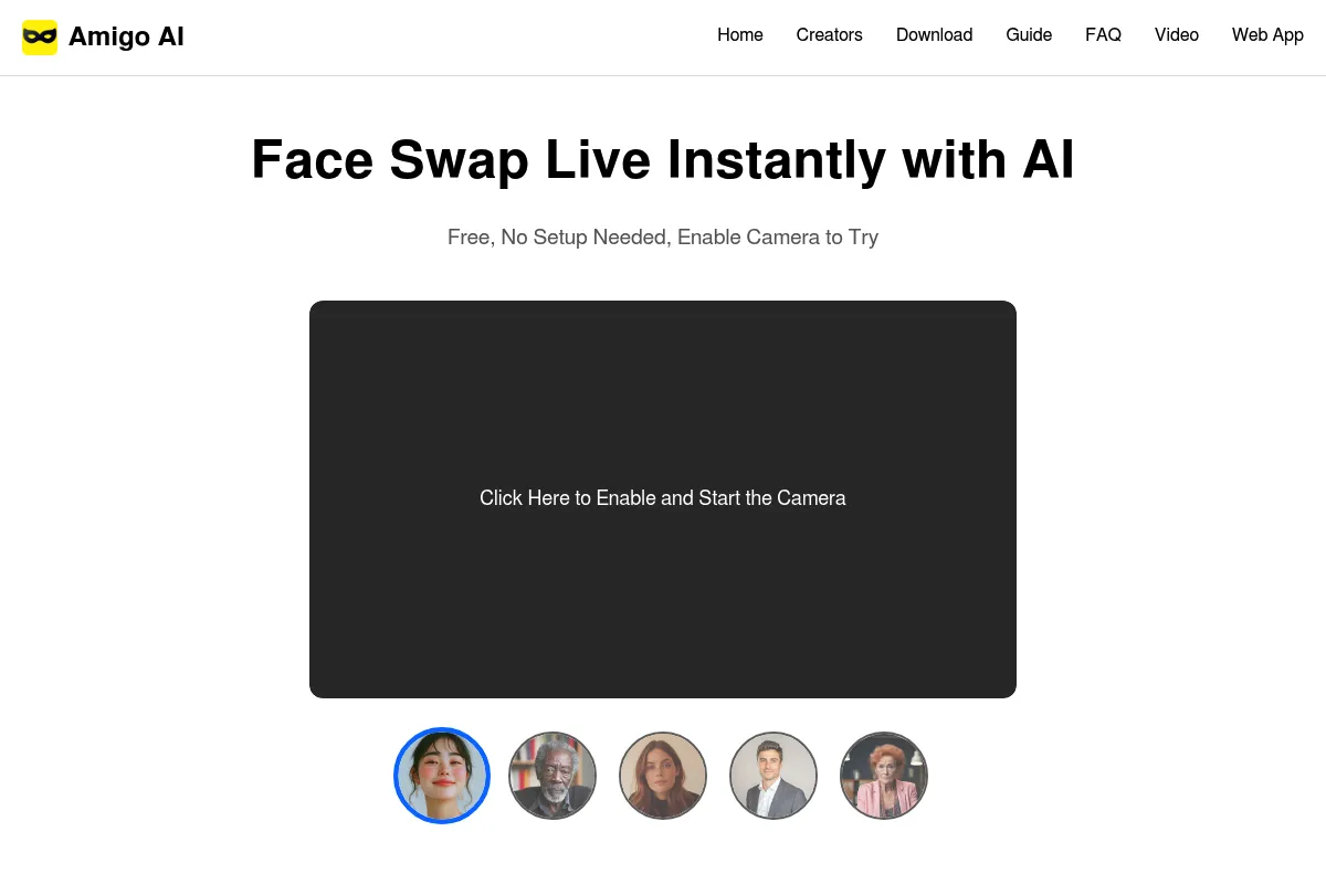 Amigo AI website preview
