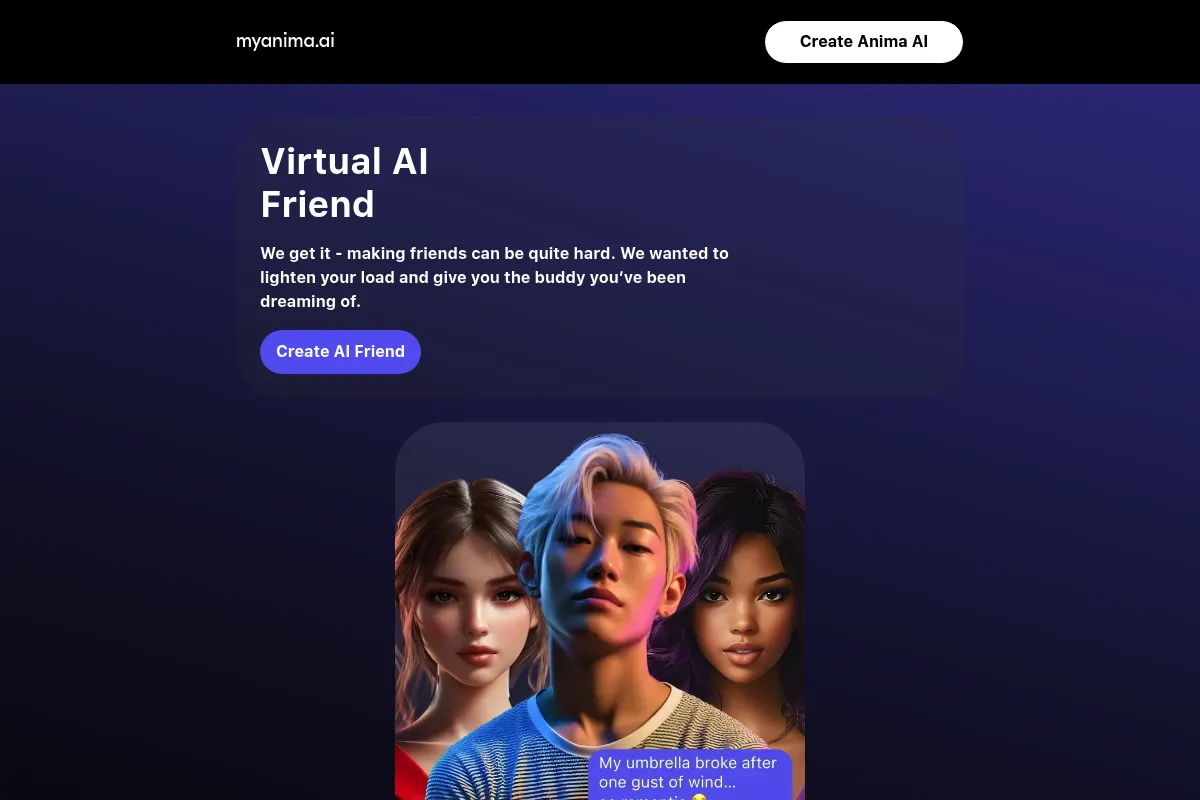 Anima website preview