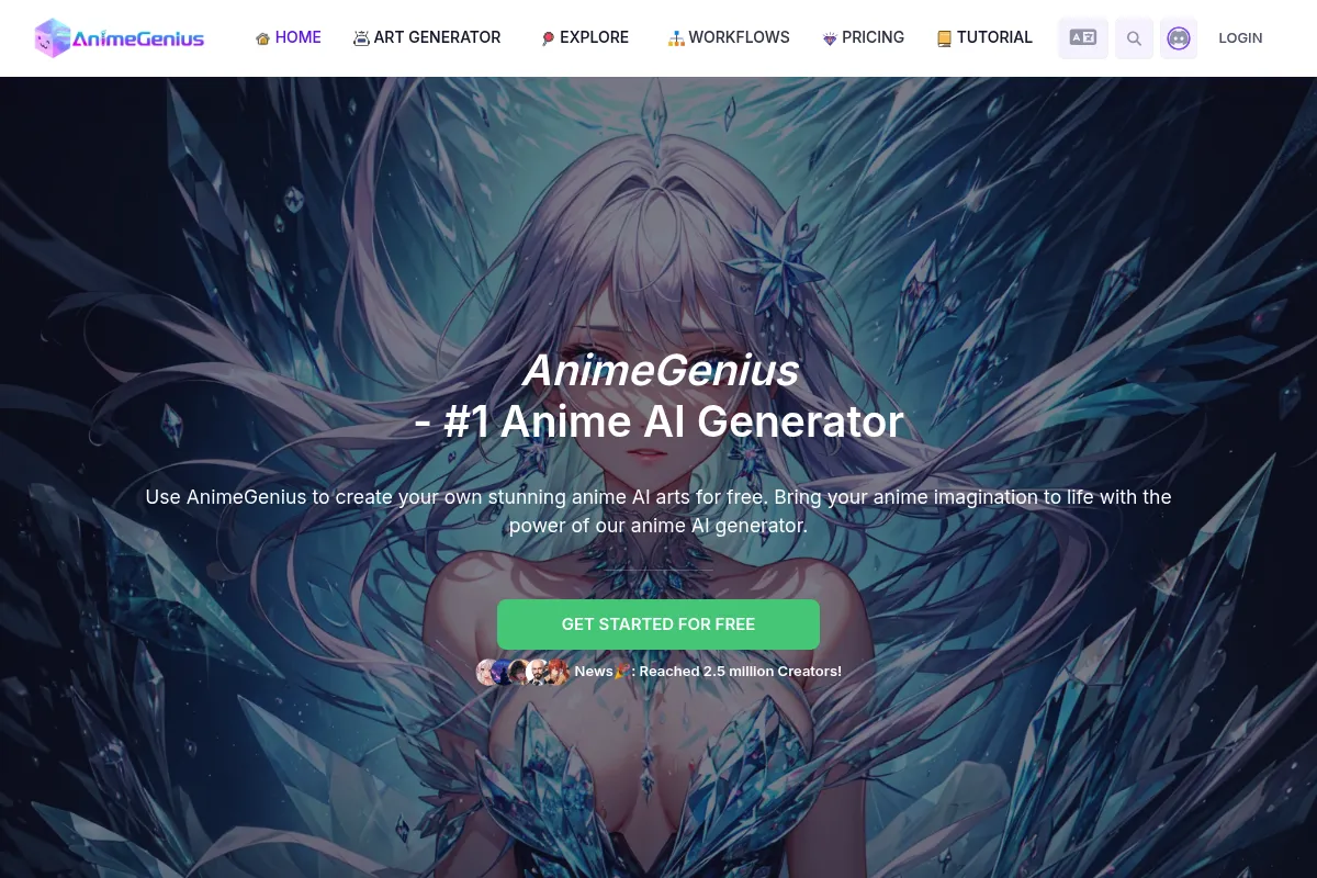 AnimeGenius website preview