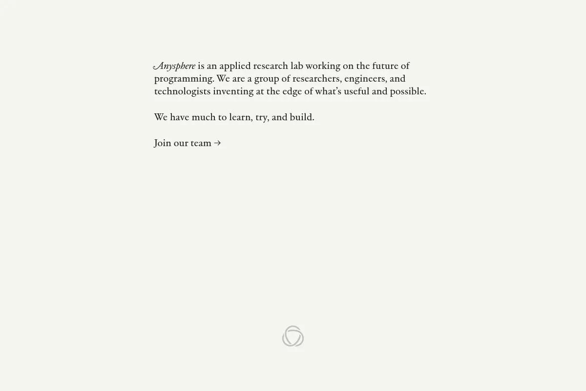 Anysphere website preview