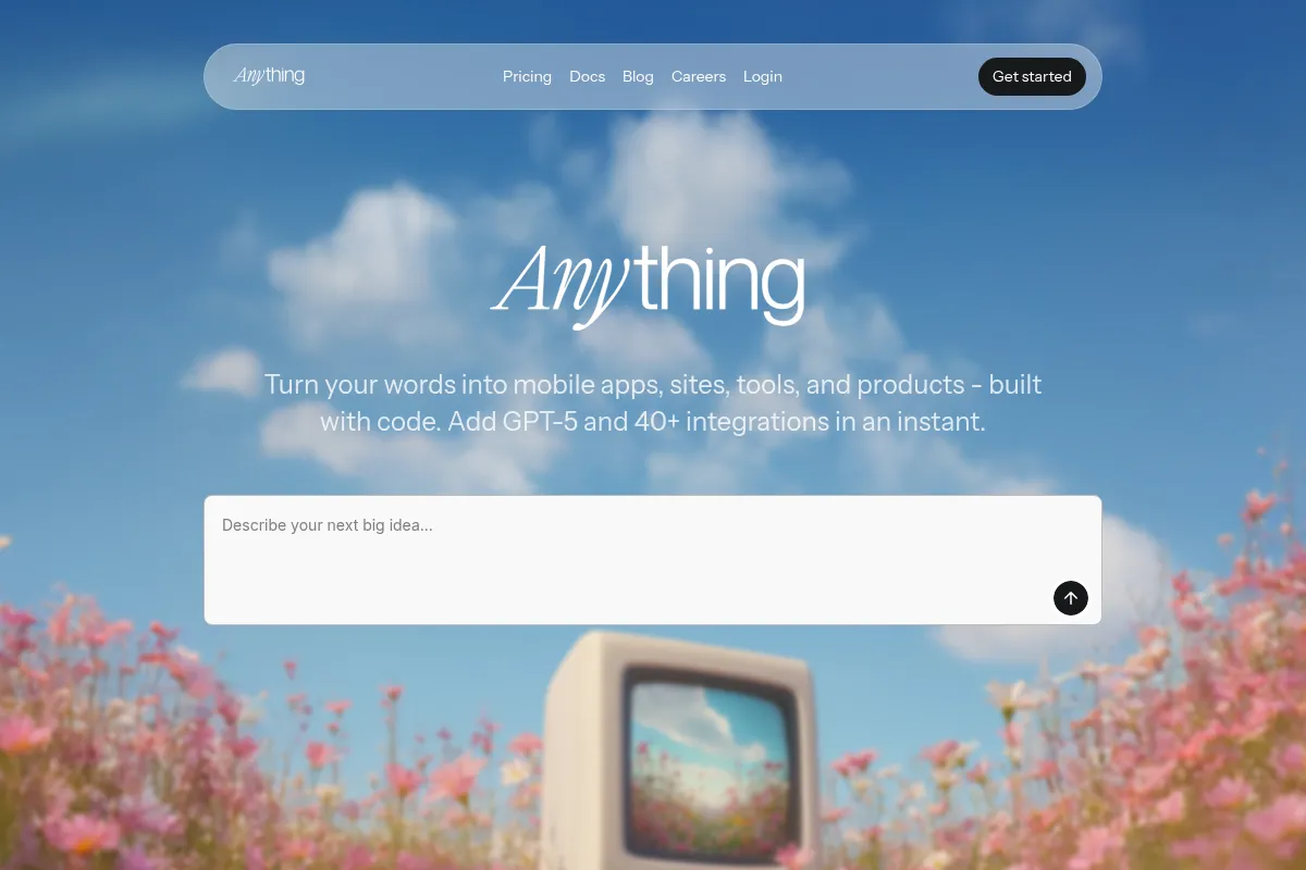 Anything website preview