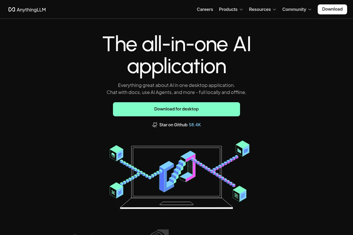 AnythingLLM website preview