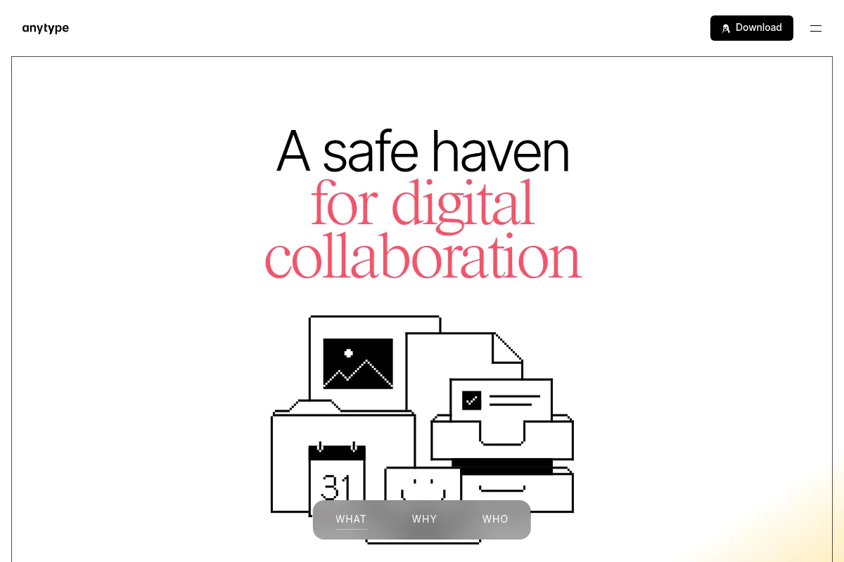 Anytype website preview