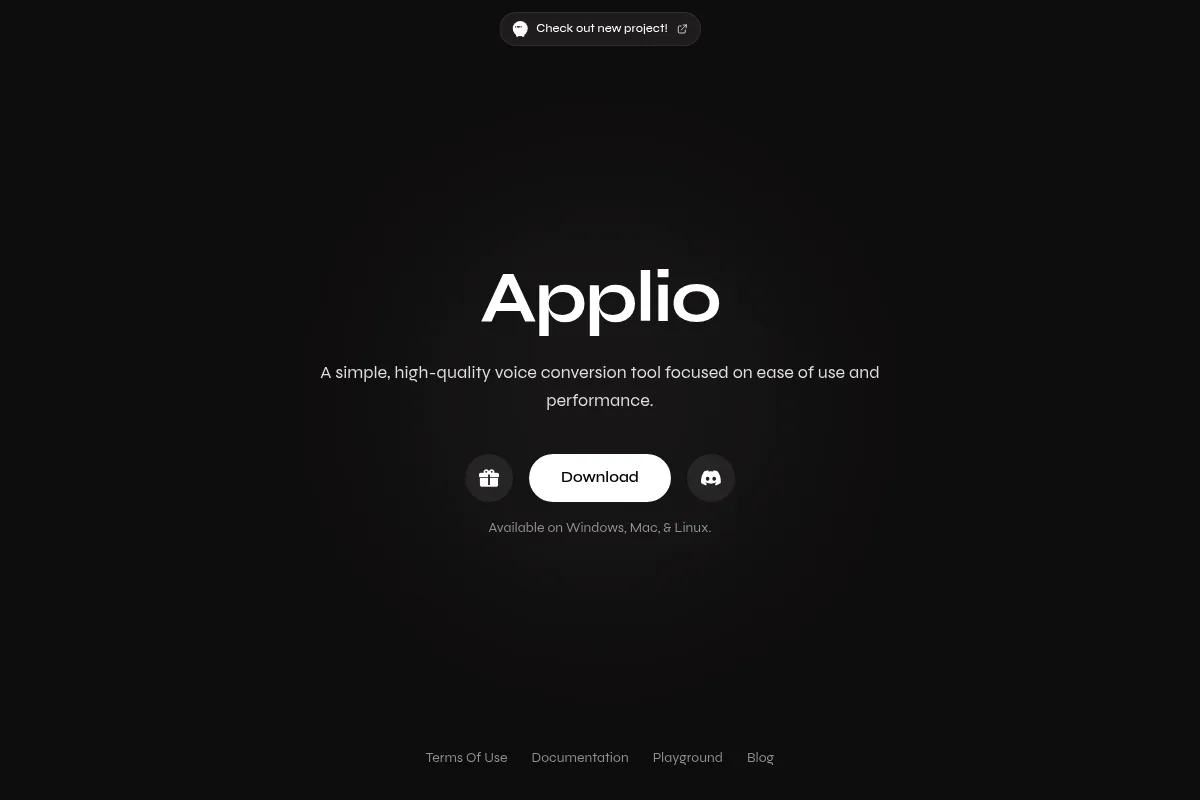 Applio website preview