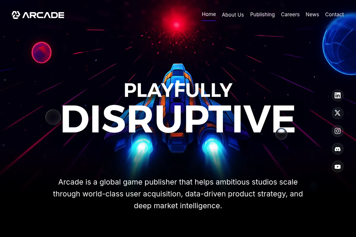 Arcade website preview
