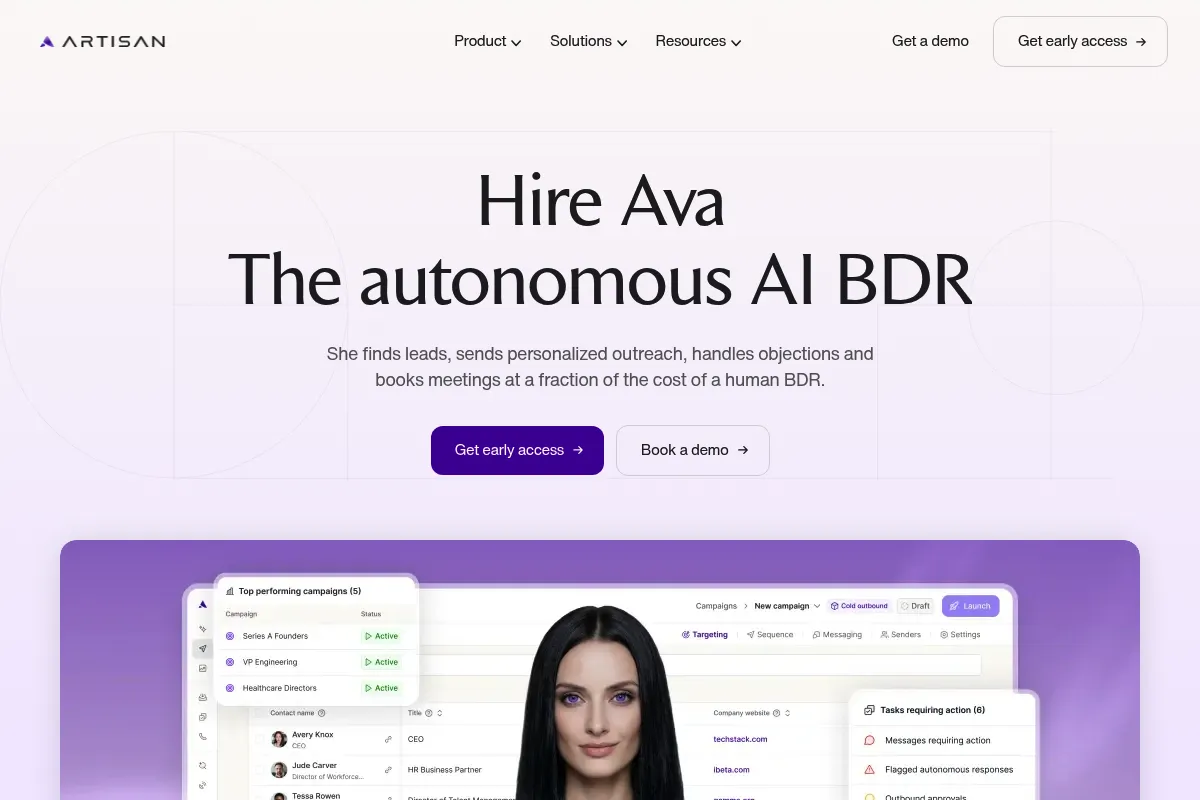 Artisan website preview