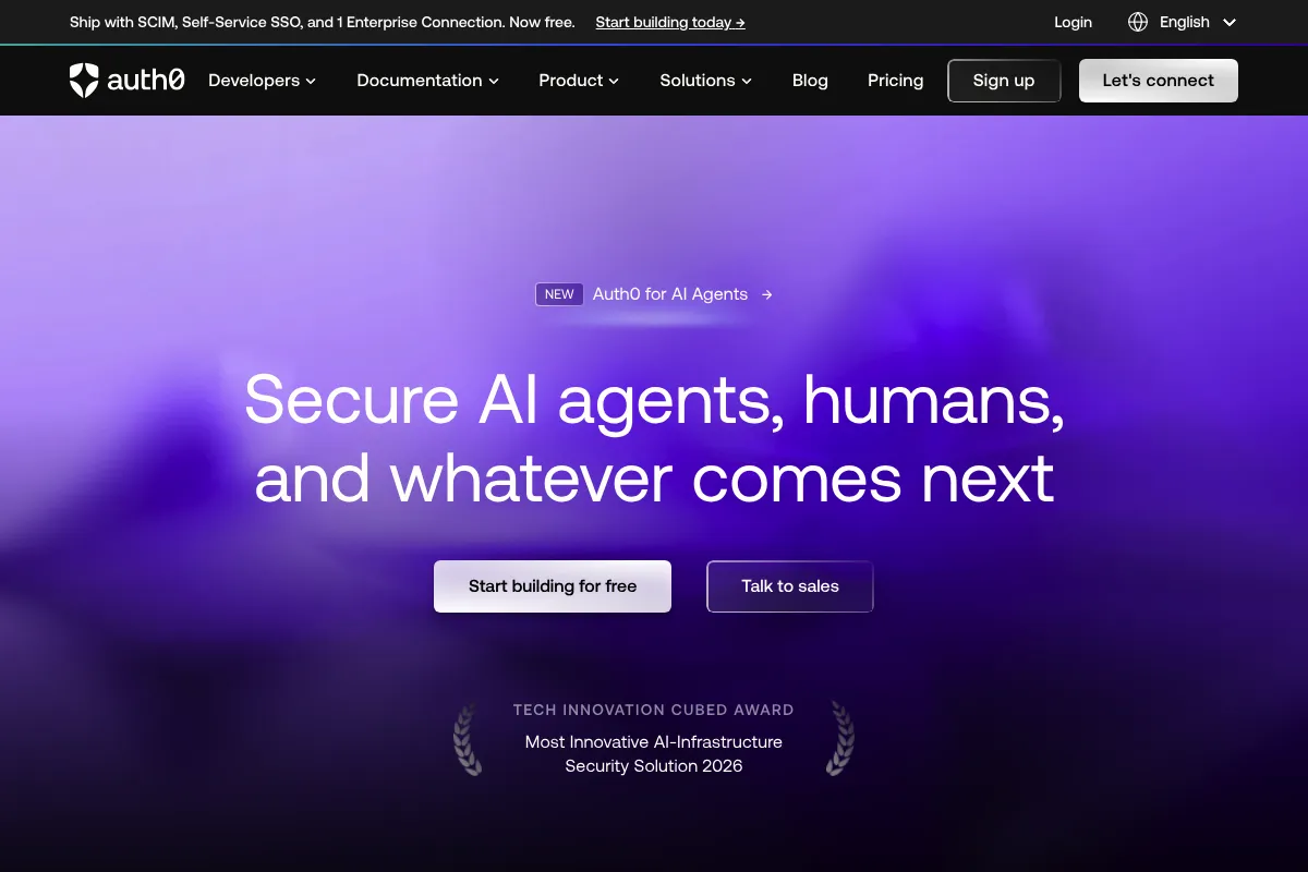 Auth0 website preview
