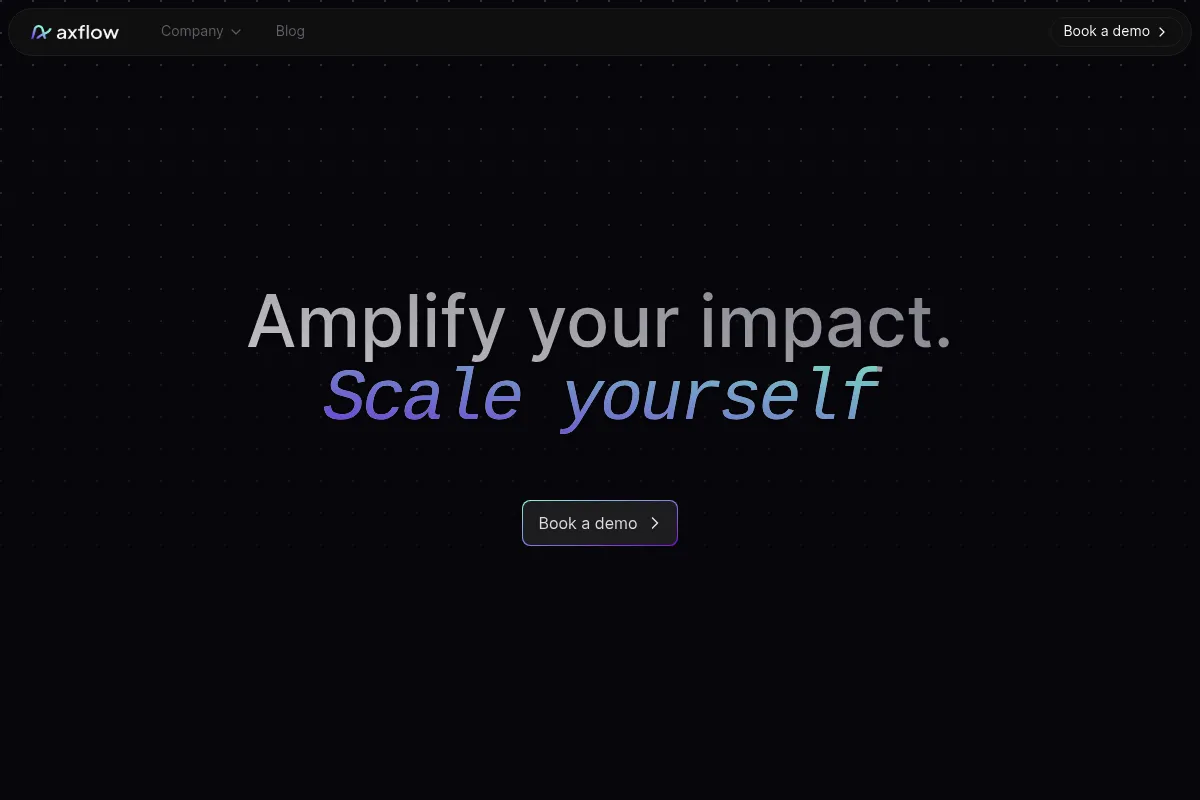 Axflow website preview