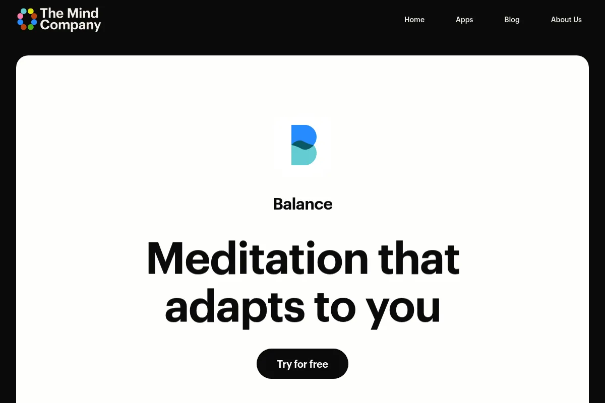 Balance website preview