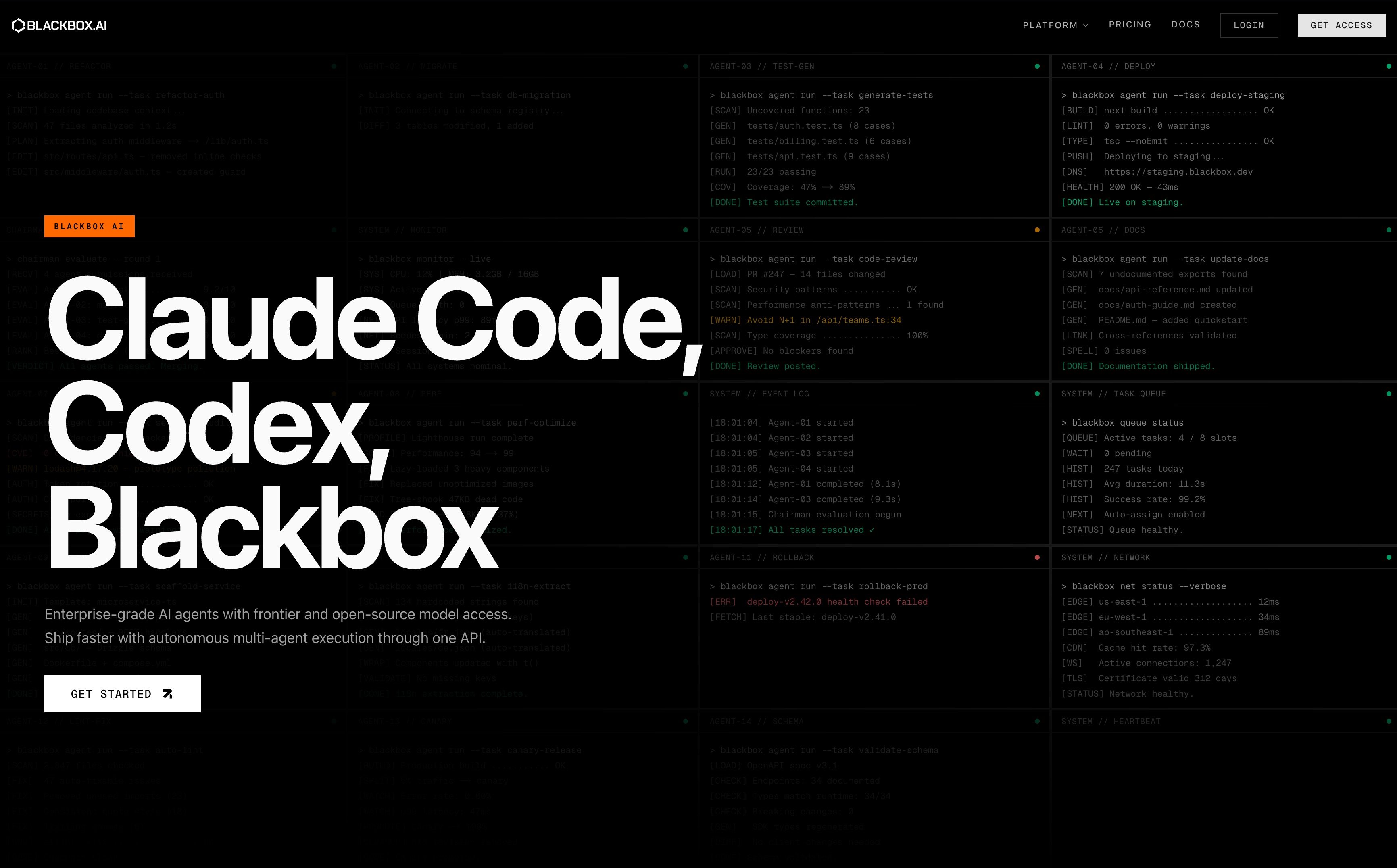 Blackbox AI website preview