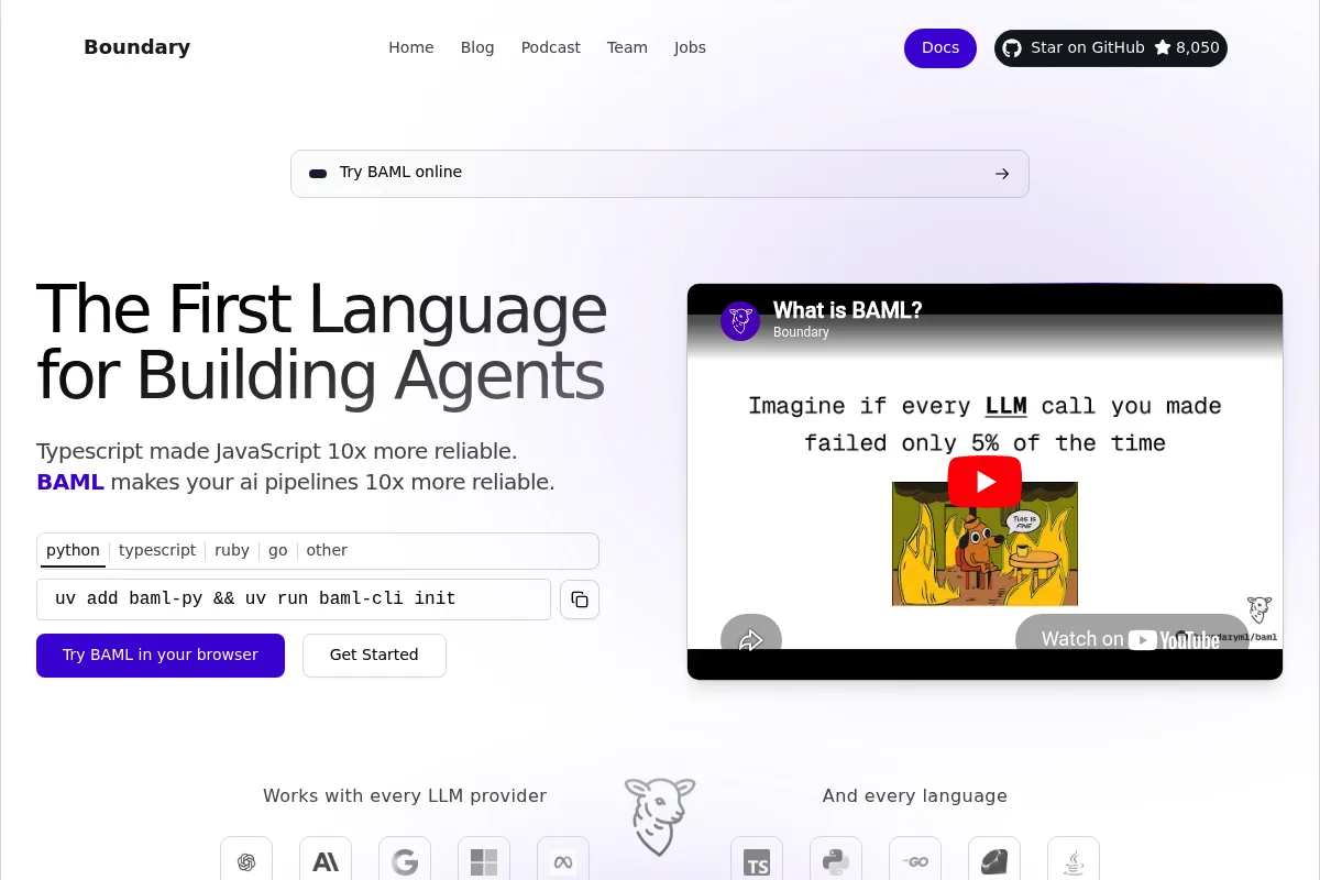 Boundary website preview