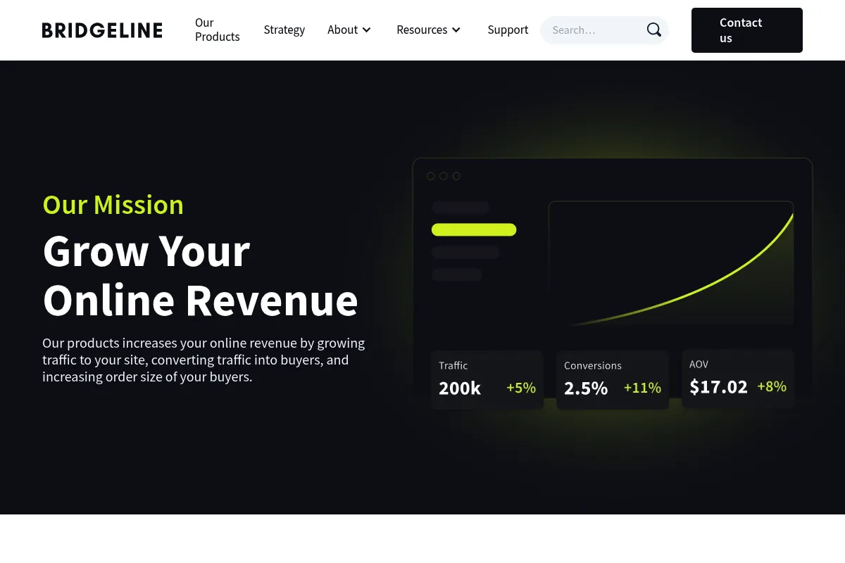 Bridgeline website preview