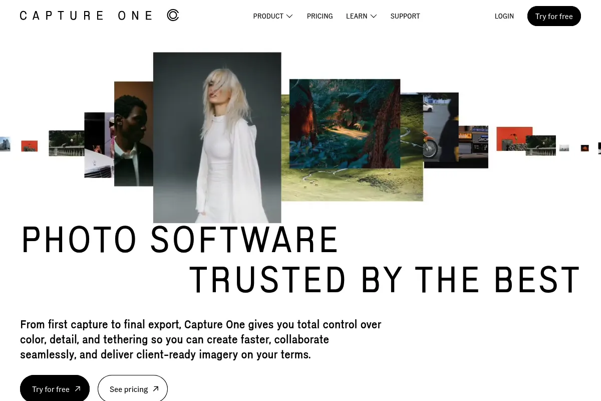 Capture One website preview