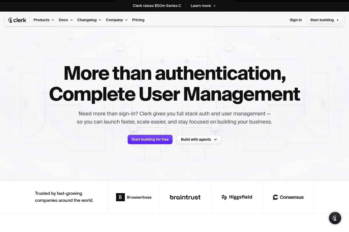 Clerk website preview