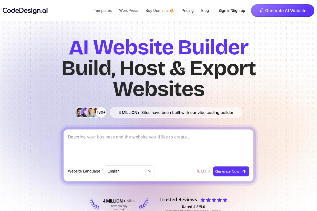 CodeDesign website preview