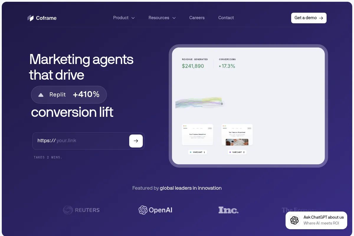 Coframe website preview