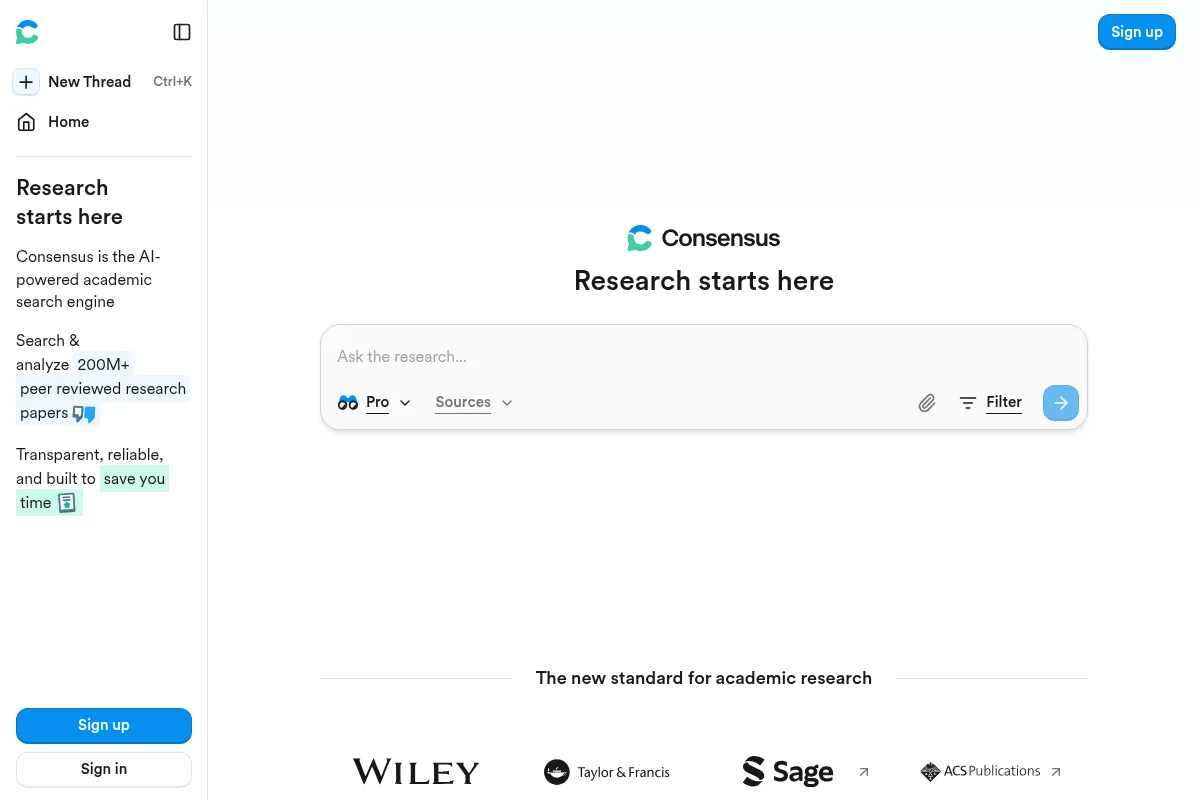 Consensus website preview