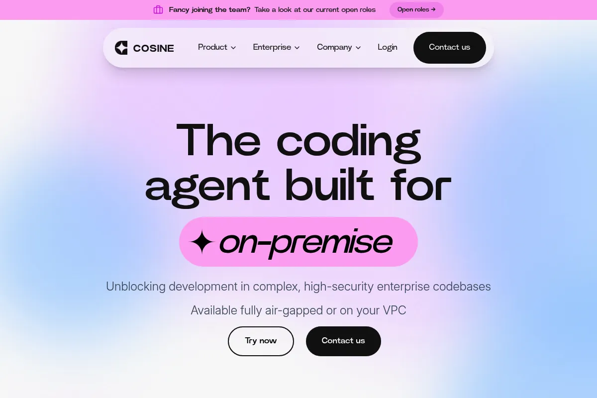 Cosine website preview