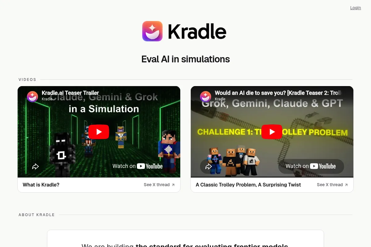 Cradle website preview