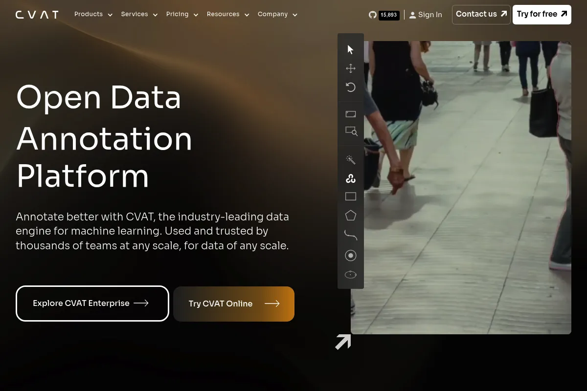 CVAT website preview