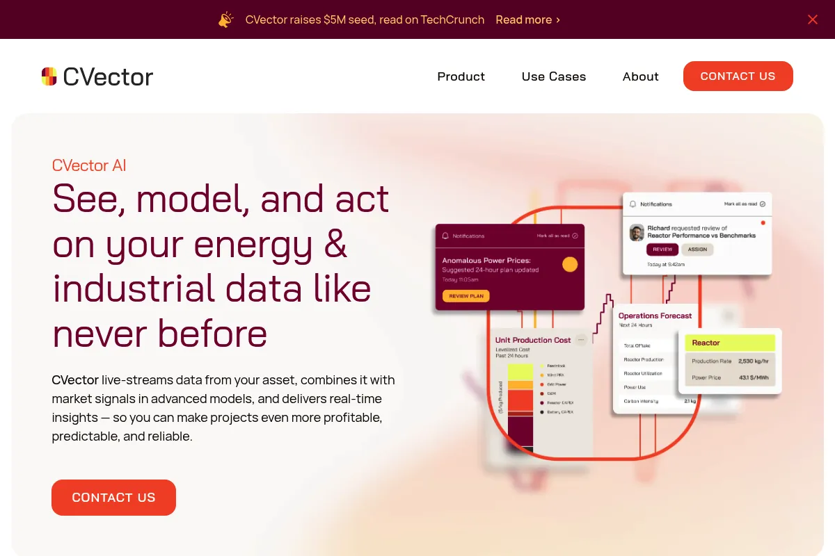 CVector website preview