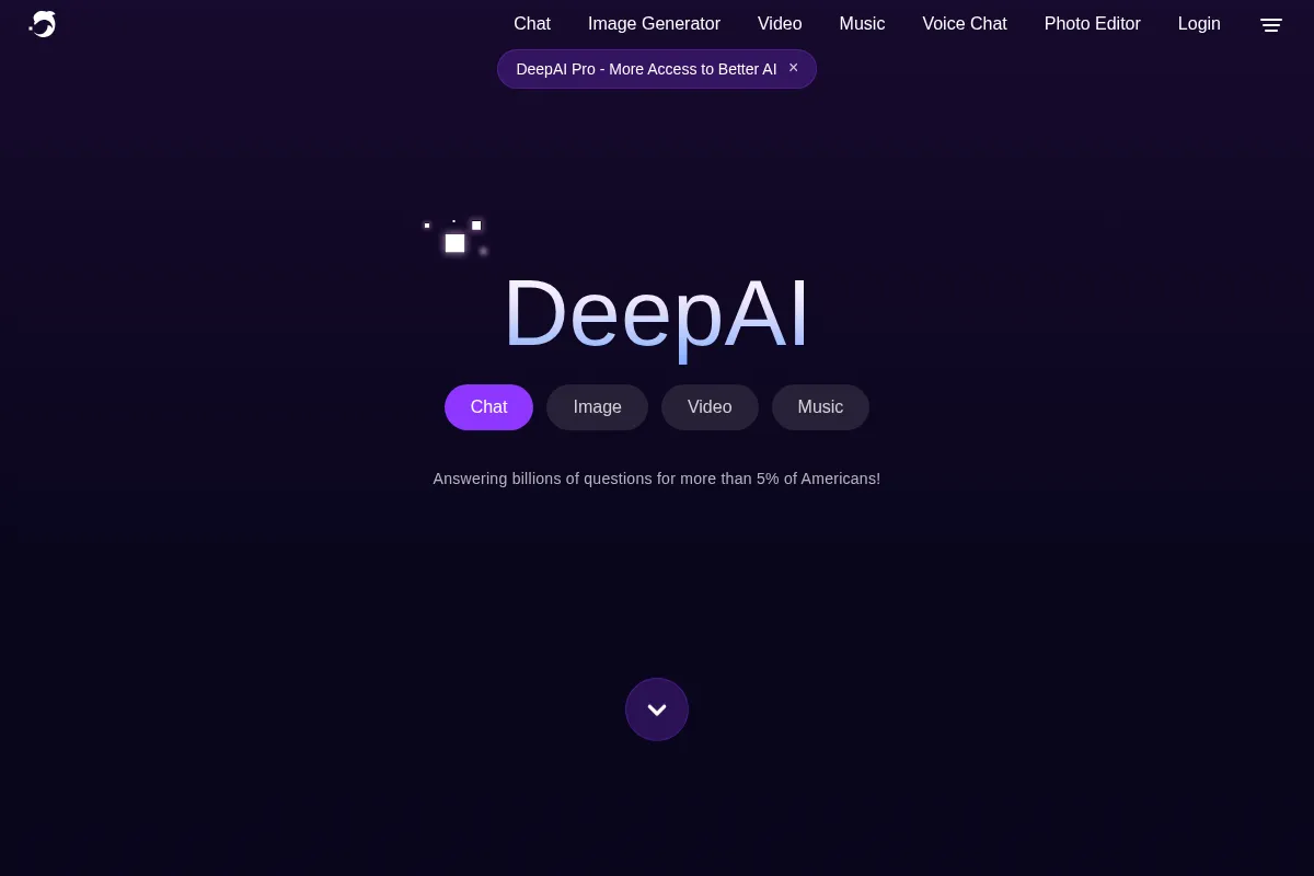 DeepAI website preview