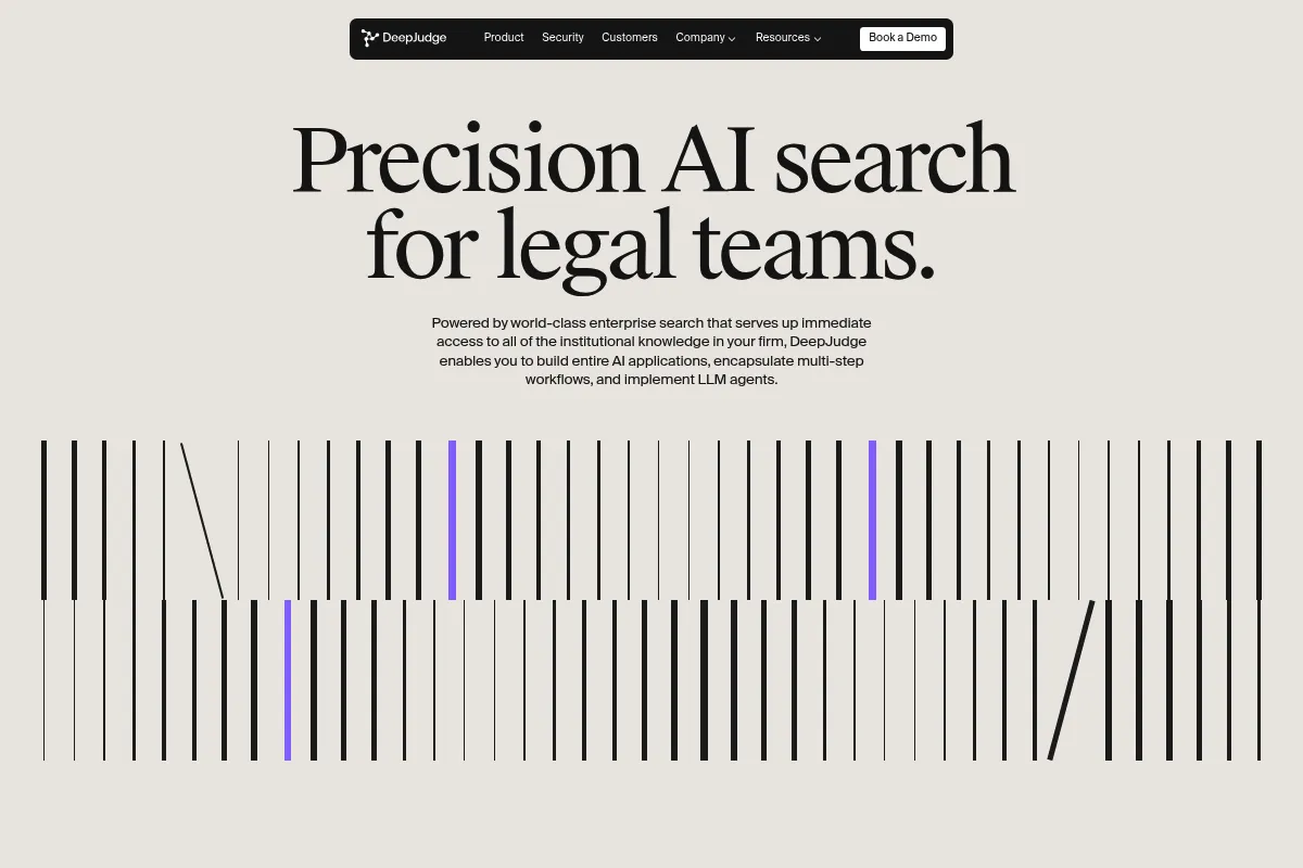 DeepJudge website preview