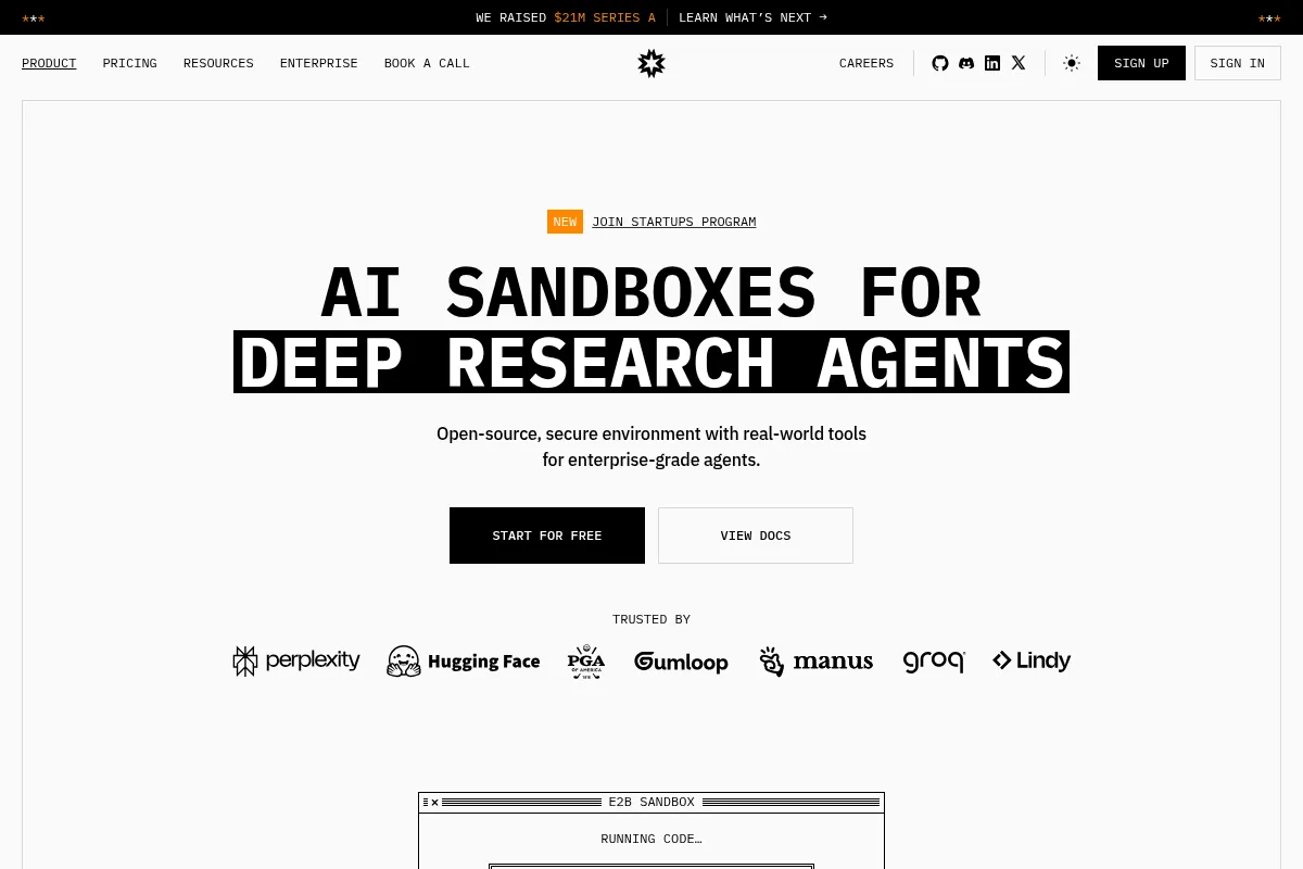 E2B website preview