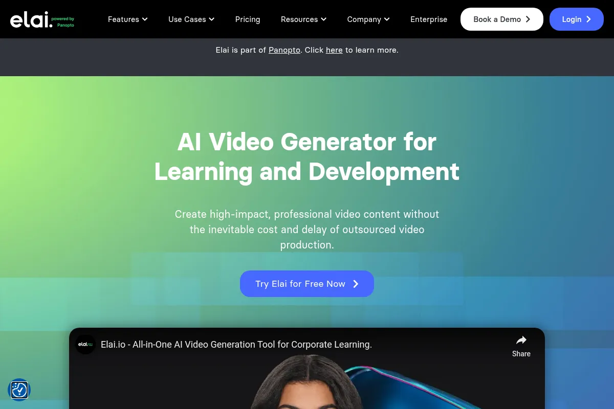 Elai.io website preview