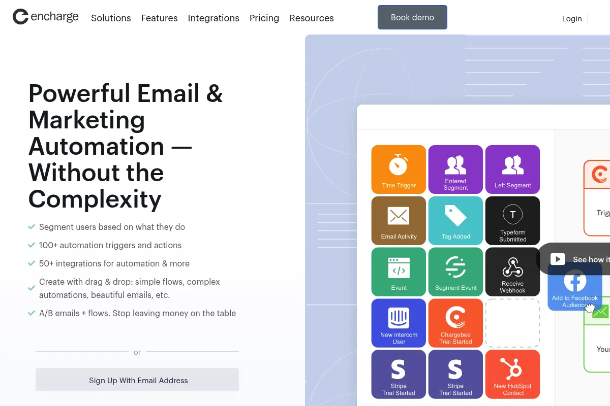 Encharge website preview
