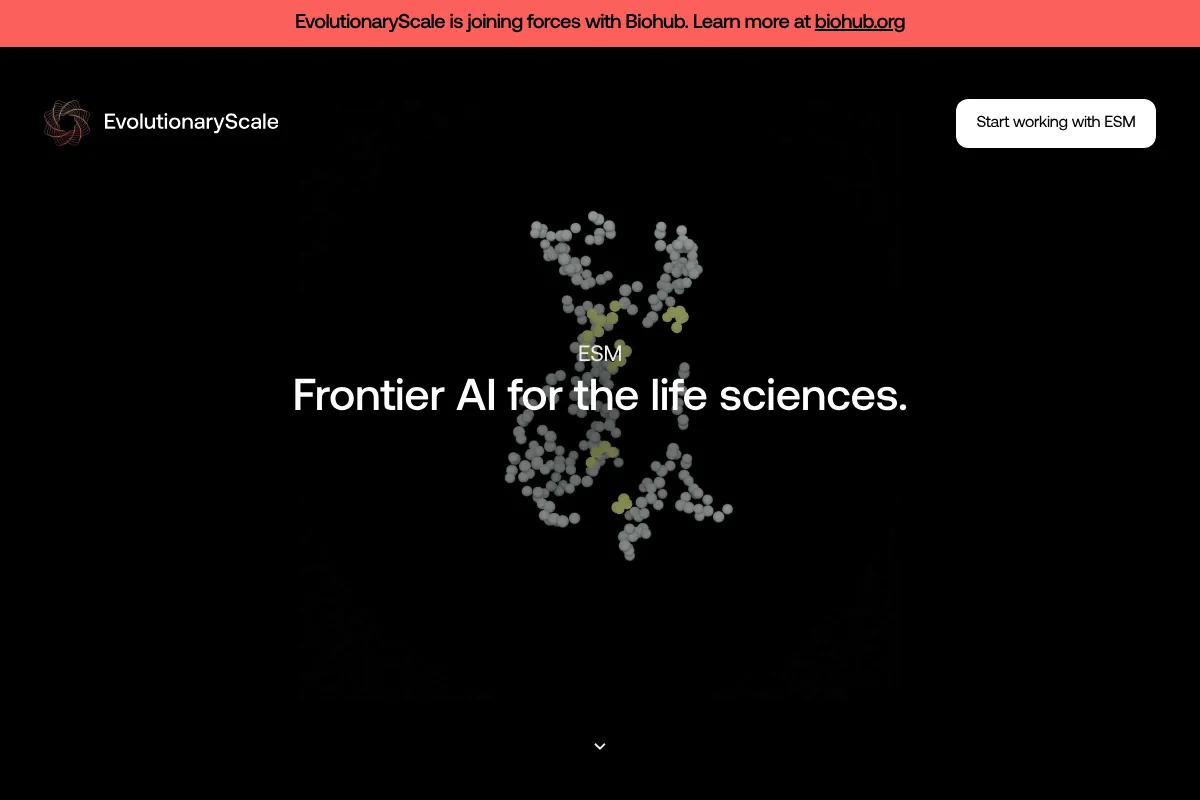 EvolutionaryScale website preview