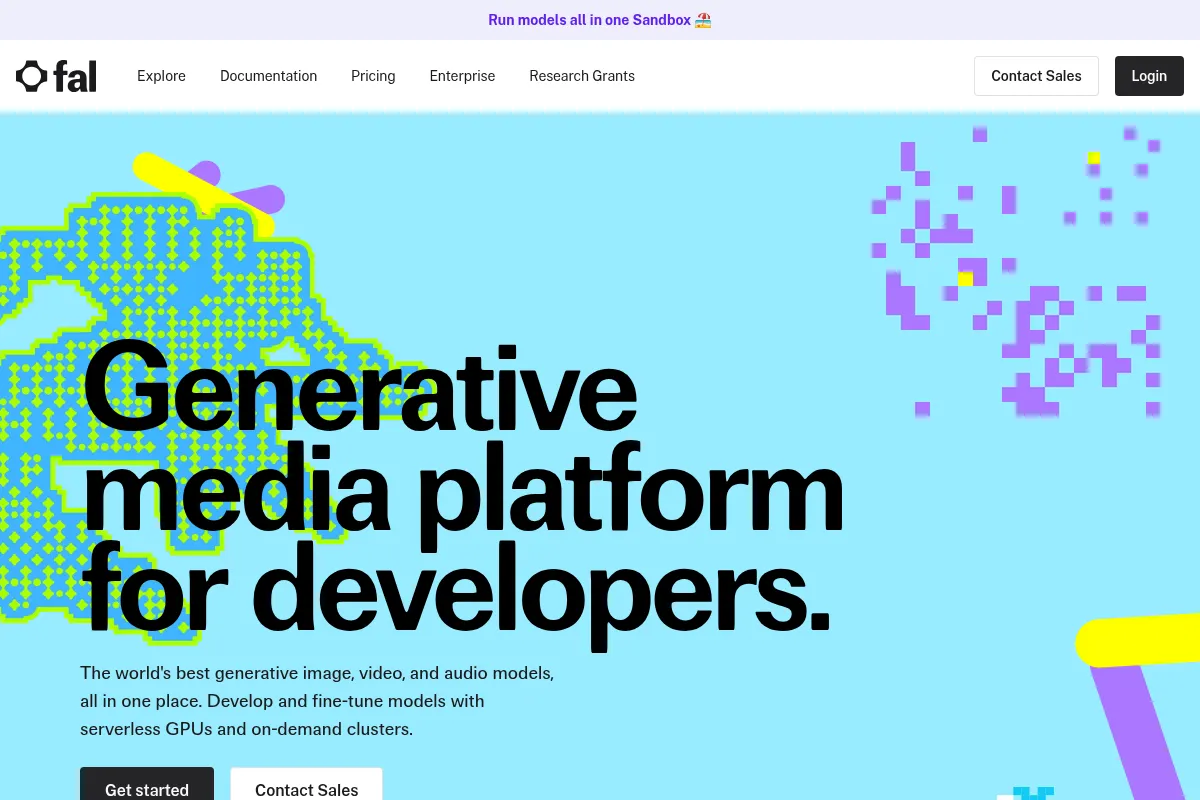 Fal.ai website preview