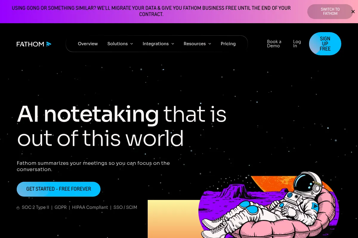 Fathom website preview
