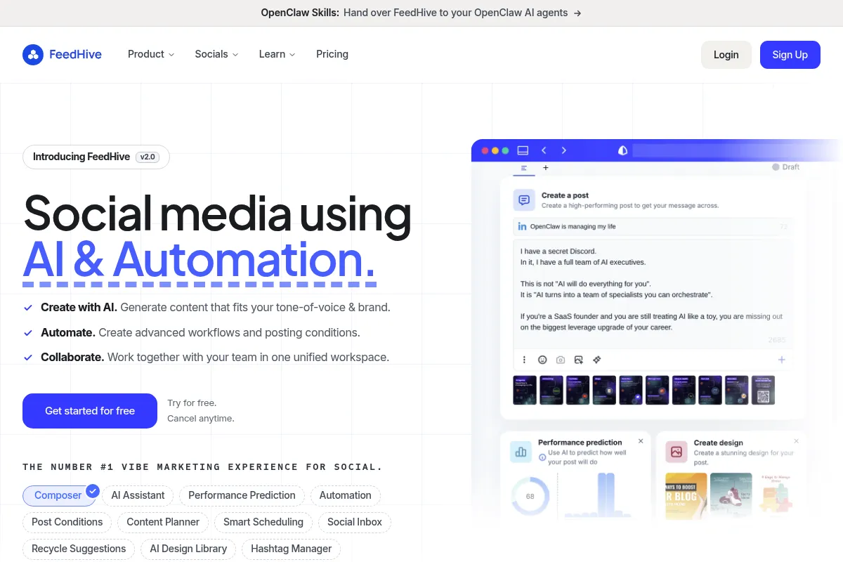 FeedHive website preview