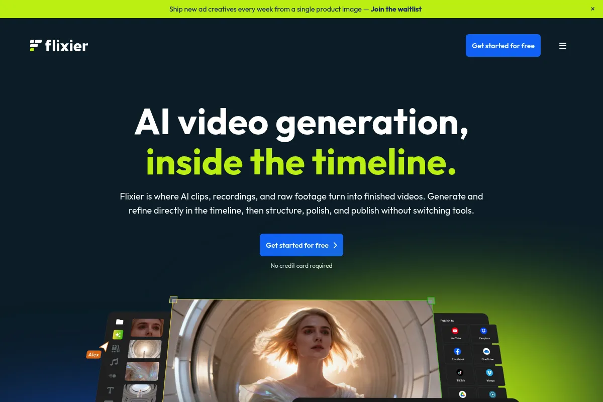 Flixier website preview