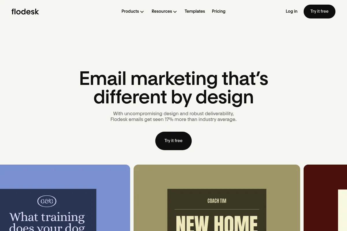Flodesk website preview