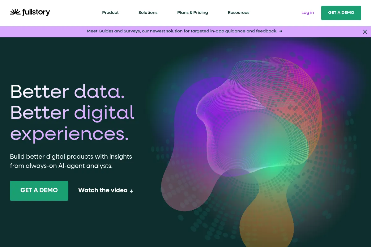 Fullstory website preview