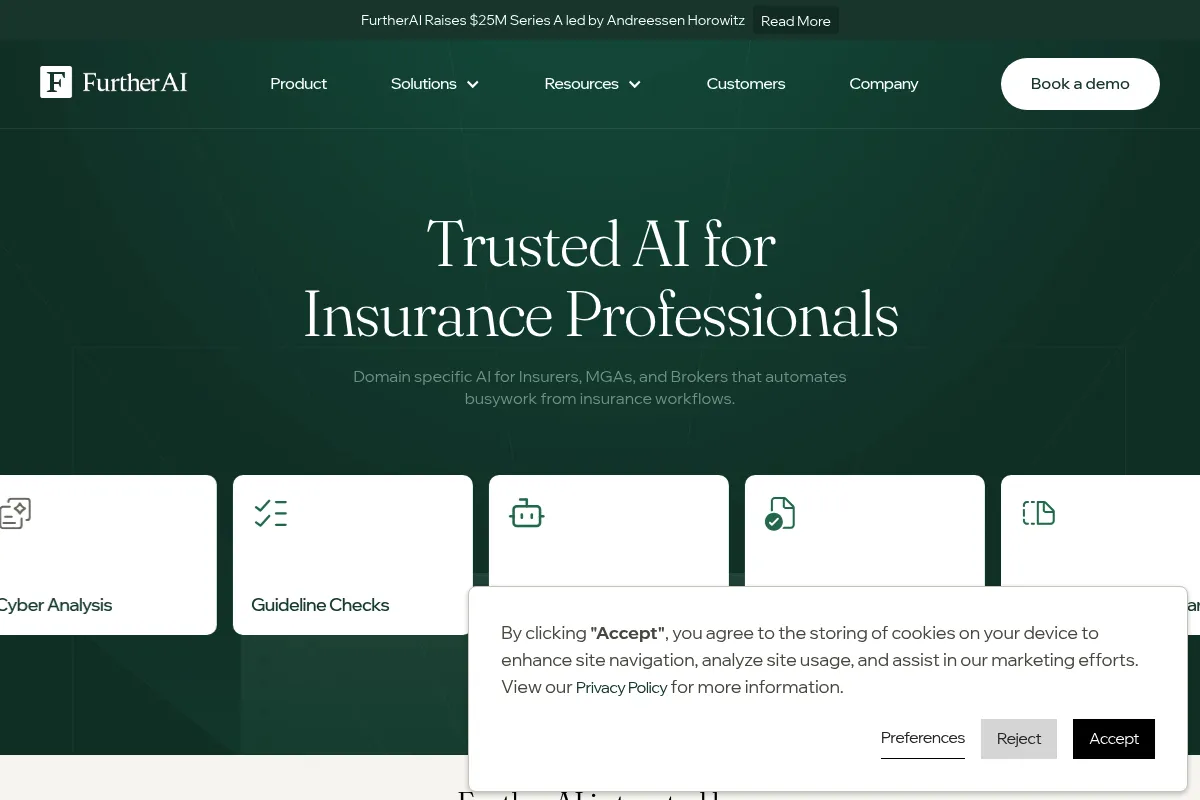FurtherAI website preview