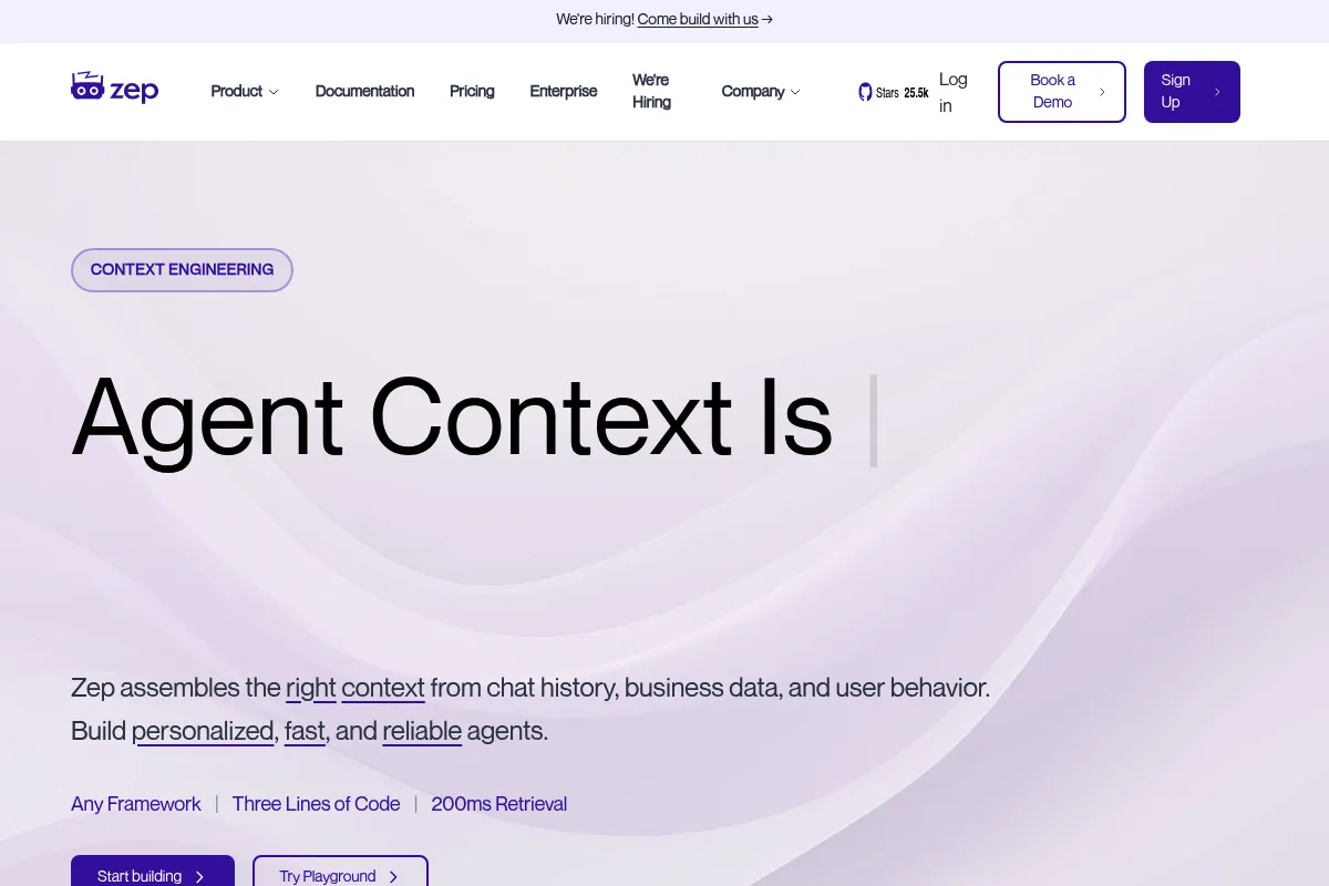 Zep website preview